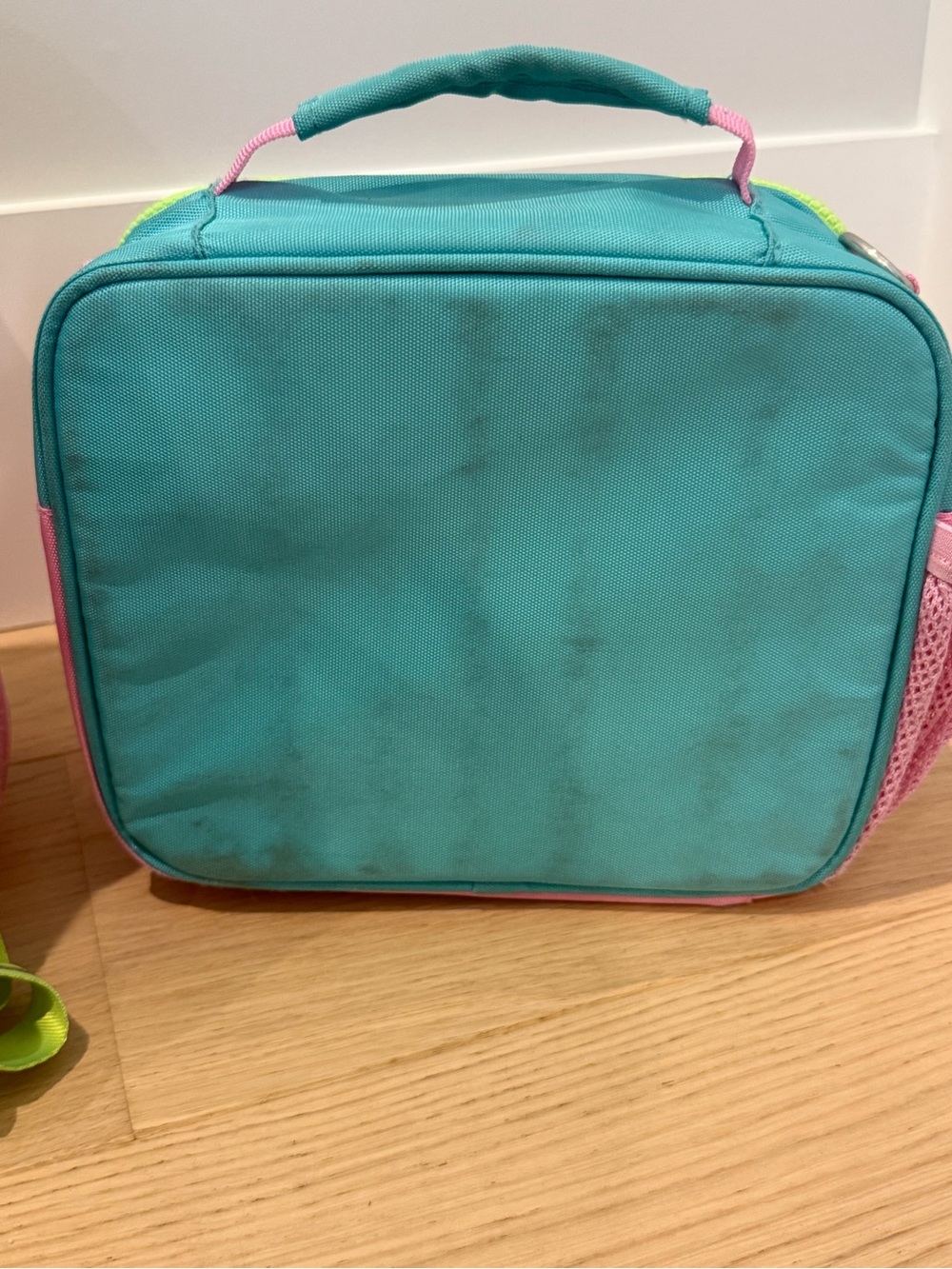 Pottery Barn Kids Pink/Aqua/Lime Astor Backpack and Lunchbox - Picture 7 of 8